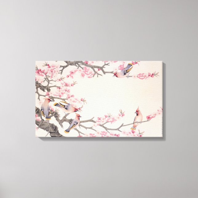 Sångfåglar i Vår Canvastryck (Framsida)