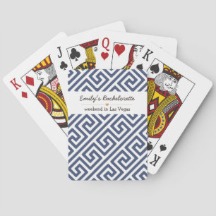 Sängkammarblå geometrisk mönster casinokort