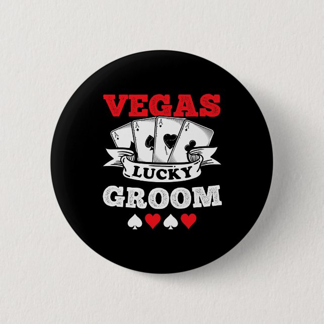 Sängkammarbröllop i Vegas Brudgum Squad Knapp (Framsida)
