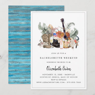 Sängkammarbröllop Nash Bash   Västerländsk cowgirl Inbjudningar