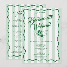 Sängkammarbrud Itinerary Bach Weekend Pizza Italie Inbjudningar