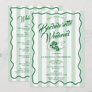 Sängkammarbrud Itinerary Bach Weekend Pizza Italie Inbjudningar