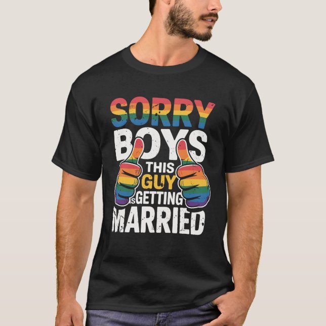 Sängkammarfest Lgbt Gay Brudgum Brud Den Här Kille T Shirt (Framsida)