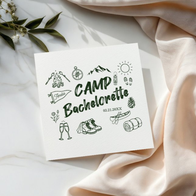 Sängkammarparty Camping läger tema servetter (Skapare uppladdad)