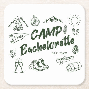 Sängkammarparty Camping läger tema servetter Underlägg Papper Kvadrat