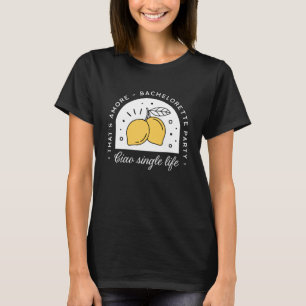 Sängkammarparty citron tema tjejkväll svart t shirt