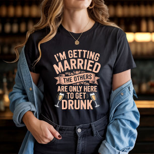 Sängkammarparty Drickande Lag Brud Design T Shirt