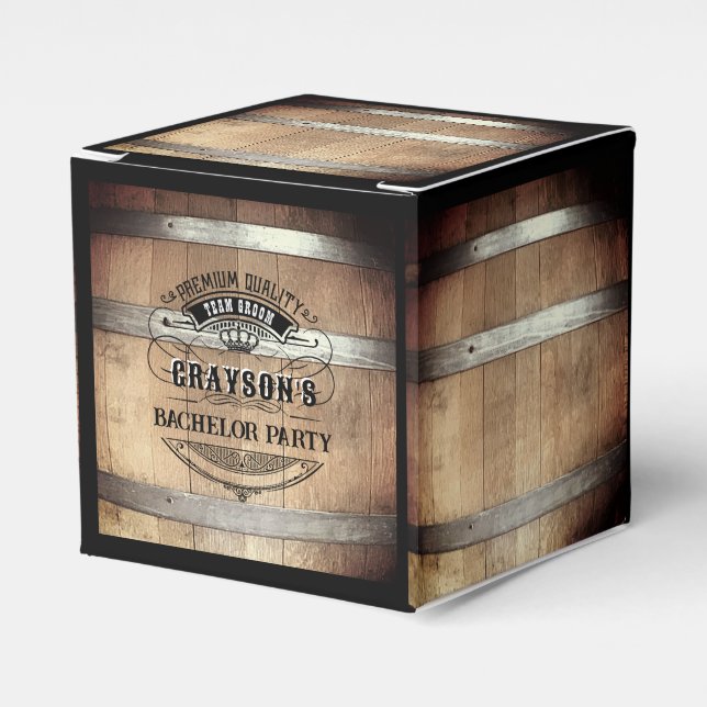 Sängkammarparty Rustik Whiskyfat Presentaskar (Framsidan Sidan)