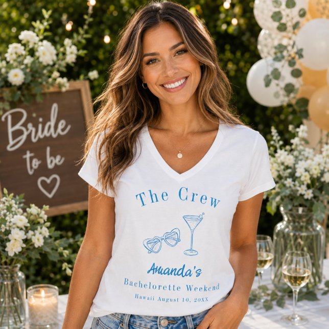 Sängkammarweekend-festgäng Strand Blå T Shirt (Skapare uppladdad)