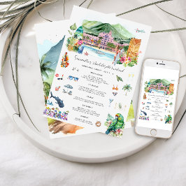 Sängkammarweekend Itinerary | Hawaii Inbjudningar