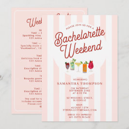 Sängkammarweekend-schema Retro Bach-helg Inbjudningar