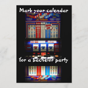 Sängkantsfest Slot Machine Inbjudningar