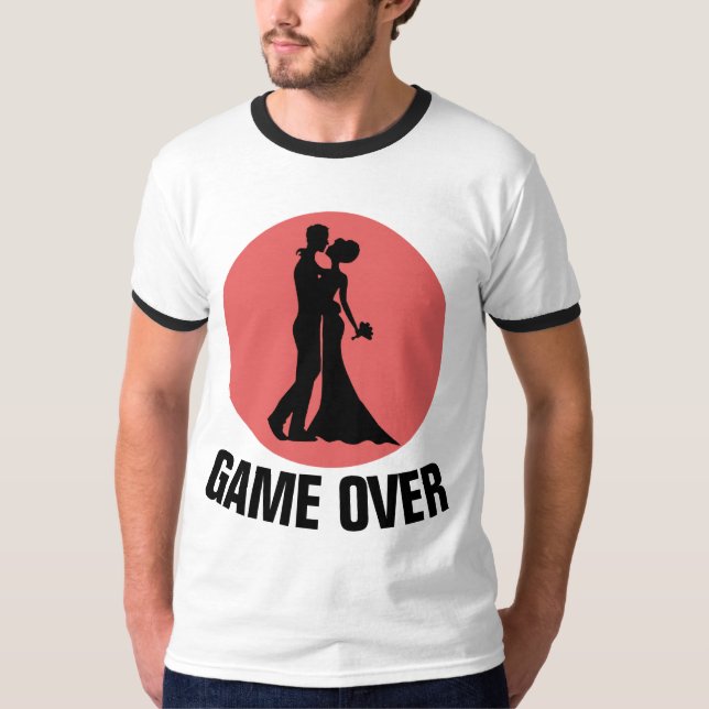 SÄNGKANTSPARTAJ ENGAGERADE T-shirts för Brudgummen (Framsida)