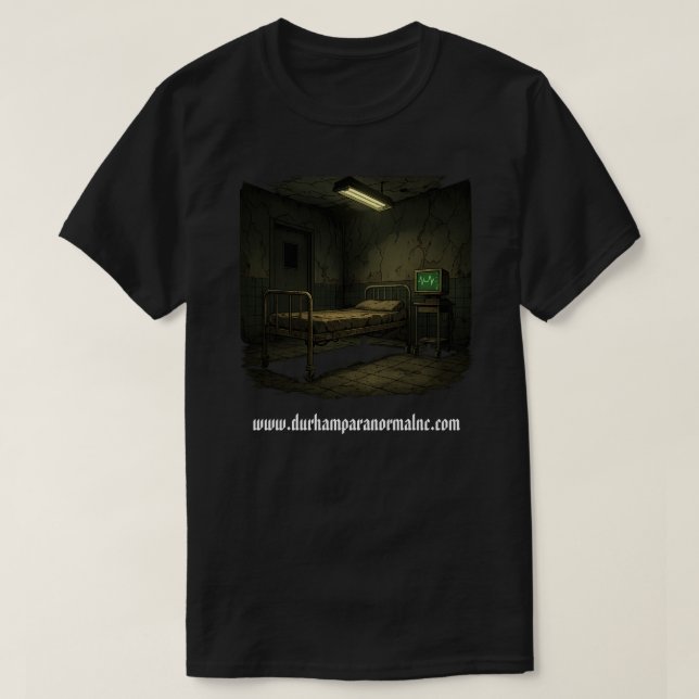 Sängkläder med spöksjukhusmotiv  T-Shirt (Design framsida)