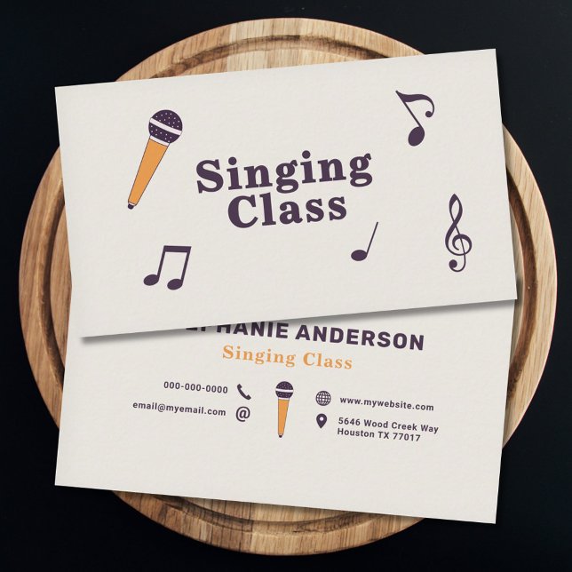 Sångklass Visitkort (Singing Class Business Card)