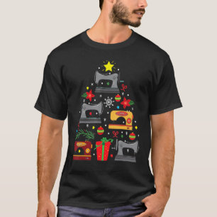 Sängning av Maskin Julgran julprydnad W T Shirt