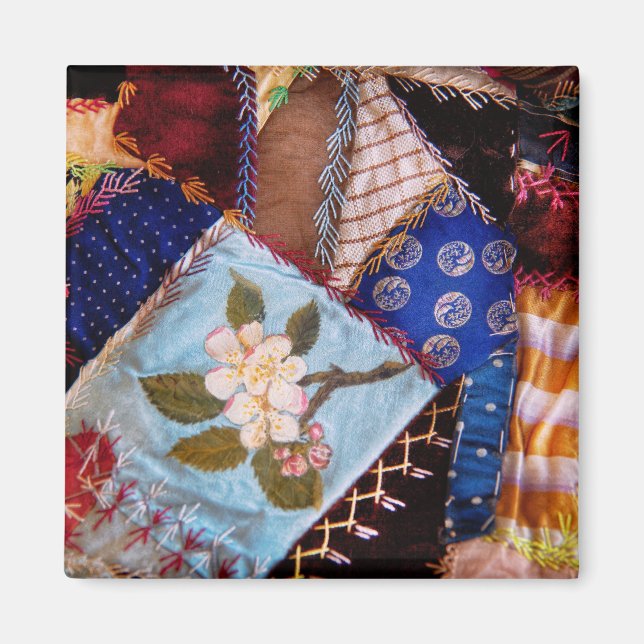 Sängning - Patchwork - Grandmas quilt Magnet (Framsidan)