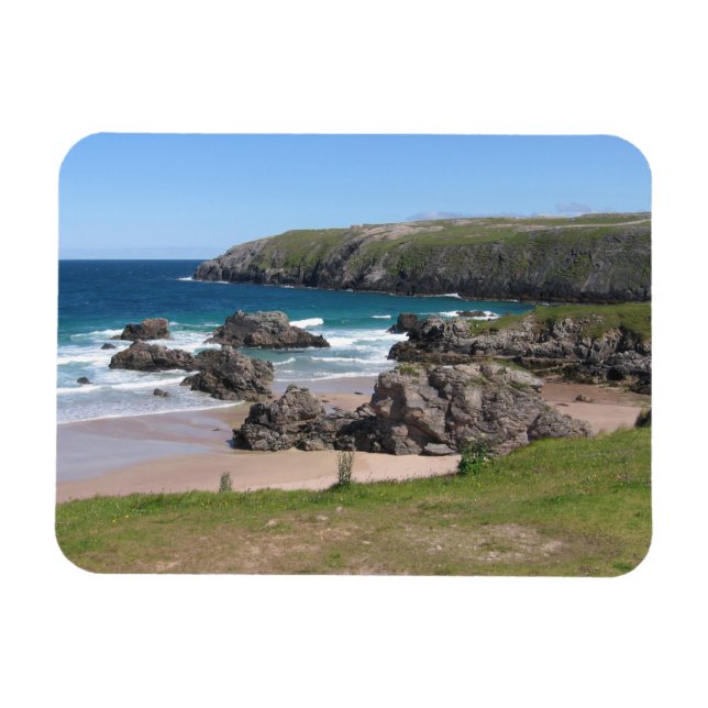 Sango Bay, Durness, Scotland Magnet (Horisontell)