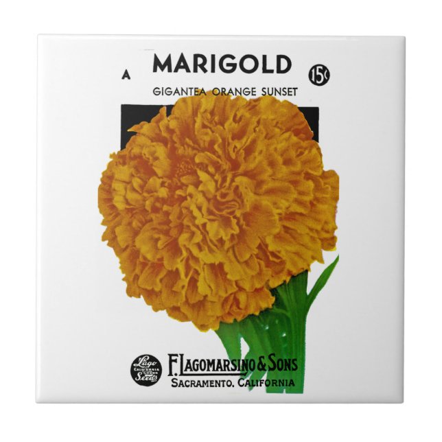 Sängpackning för Marigold-Vintage Kakelplatta (Framsidan)
