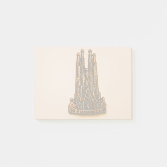 Sangrada Familia magnet, Barcelona Post-it Block (Framsida)