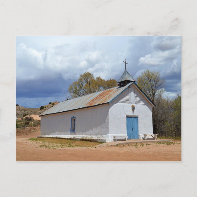 Sangre De Cristo Chapel, Cuartelez, New mexico Vykort (Framsida)