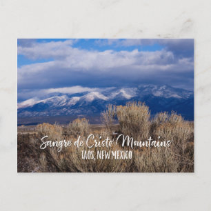 Sangre de Cristo Mountains nära Taos, New mexico Vykort