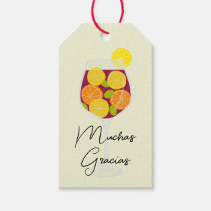 Sangria Cocktail Muchas Gracias Spain, Spanien Presentetikett