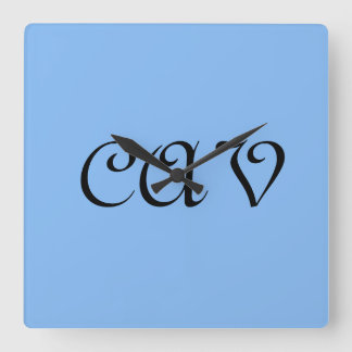 Sangria CornblommBlue Fyrkantig Klocka