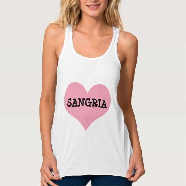 SANGRIA DAM T-SHIRTS LINNE MED RACERBACK  (Framsida)