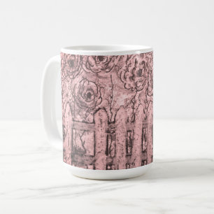 Sangria Fenced Flowers Mugg