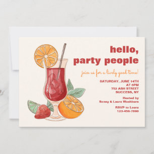 Sangria Glass Party Inbjudningar