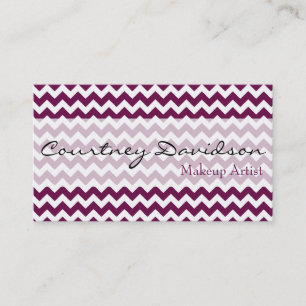 Sangria Lila Chevron-Affärskort Visitkort