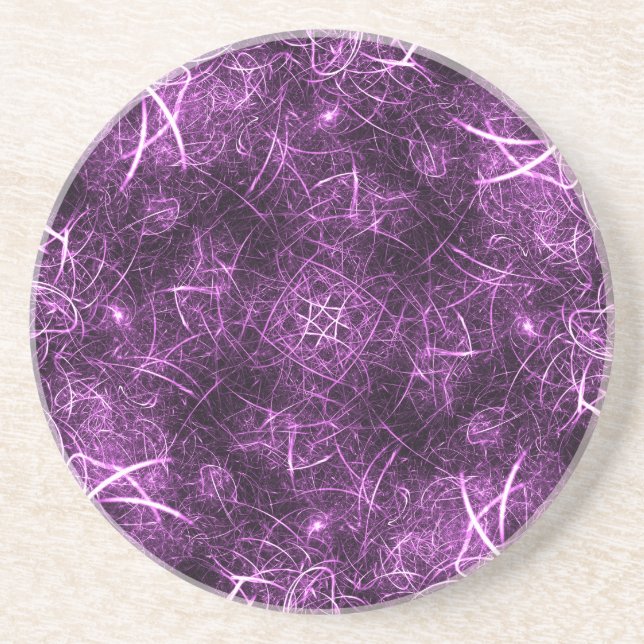 Sangria/Lila Fractal_Sandstone-Underlägg Underlägg (Framsidan)
