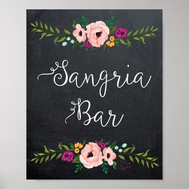 Sangria pub-tecken poster (Framsidan)