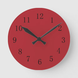 Sangria Red Kitchen Wall Clock Rund Klocka