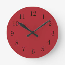 Sangria Red Kitchen Wall Clock