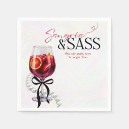 Sangria & Sass, pärlor, stränder Pappersservett