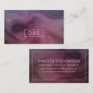 Sangria Strata Moody Rosa Dusky Lila Anpassnings Visitkort