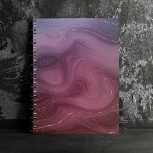 Sangria Strata   Moody Rosa och Lila Luxe Agate Anteckningsbok