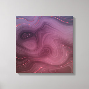 Sangria Strata Moody Rosa och Lila Luxe Agate Canvastryck