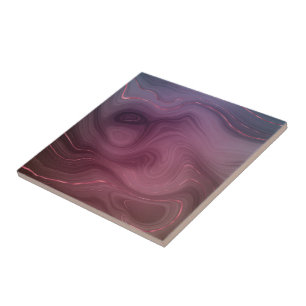 Sangria Strata Moody Rosa och Lila Luxe Agate Kakelplatta
