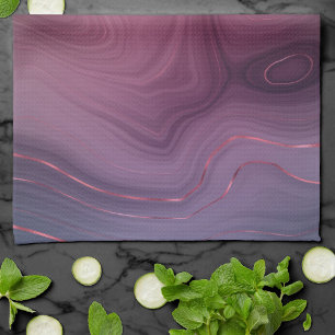 Sangria Strata Moody Rosa och Lila Luxe Agate Kökshandduk