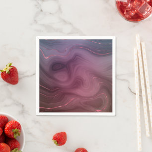 Sangria Strata   Moody Rosa och Lila Luxe Agate Pappersservett