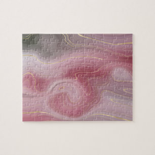 Sangria Strata   Moody Rosa och Lila Luxe Agate Pussel