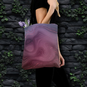 Sangria Strata Moody Rosa och Lila Luxe Agate Tygkasse