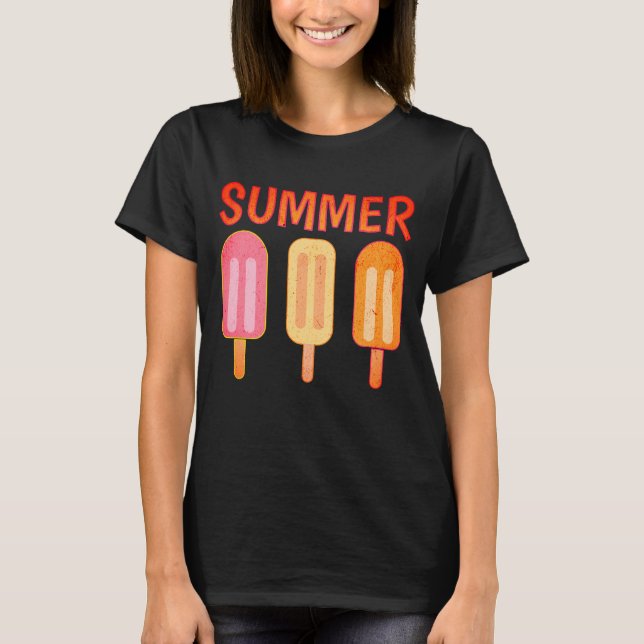 Sangria Summer Popsicles   T Shirt (Framsida)