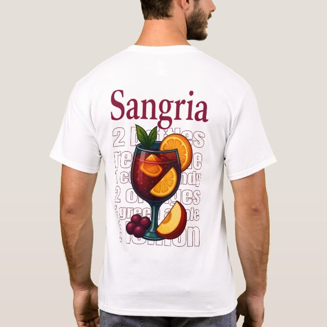 Sangria T-Shirt – Fruity Wine Cocktail (Baksida)