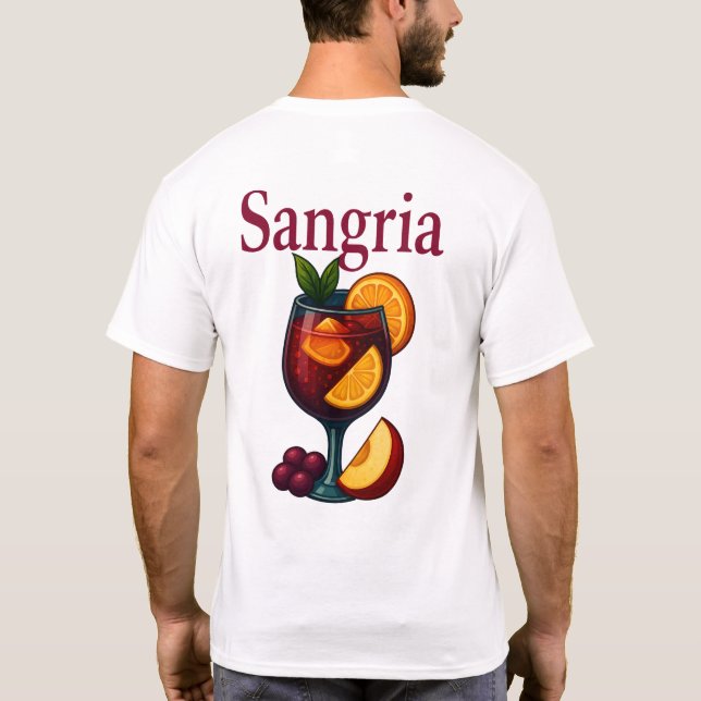 Sangria T-Shirt – Fruity Wine Cocktail (Baksida)