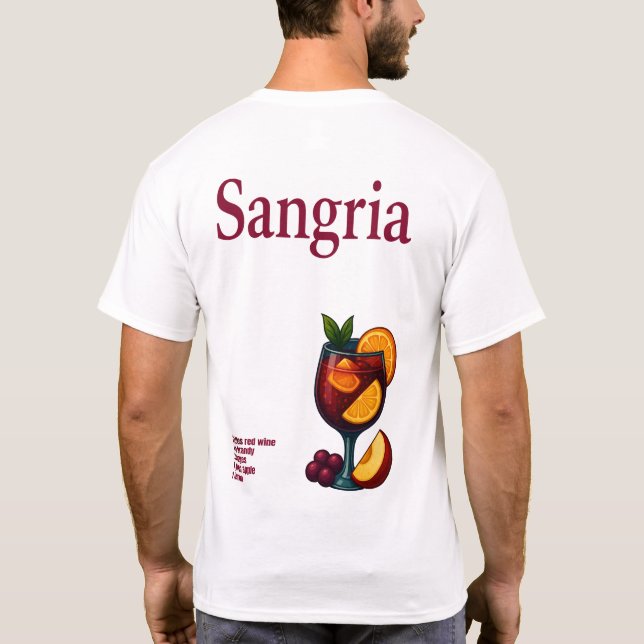 Sangria T-Shirt – Fruity Wine Cocktail (Baksida)