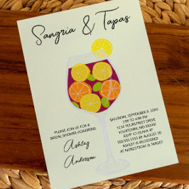 Sangria & Tapas Spain Cocktail Möhippa Inbjudningar